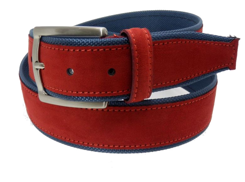 Cintura in tela + dainetto -jeans/rosso- mm35